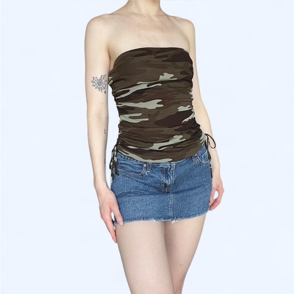 Express Mesh Camo Tube Top - Picture 1 of 7